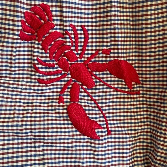 Striped Dress with Red Lobster Embroidery - Picture 6 of 11